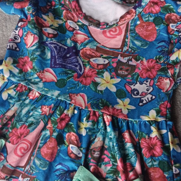 Boutique Moana themed Dress with Pockets! *Disney!* - 3T - Picture 2 of 2